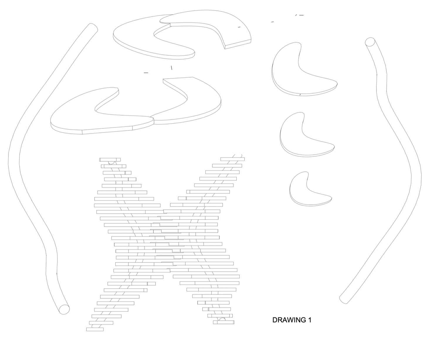Drawing 1, unrolled parts