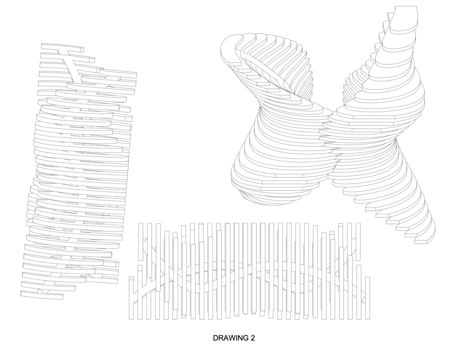 Drawing 2, stacked ribs