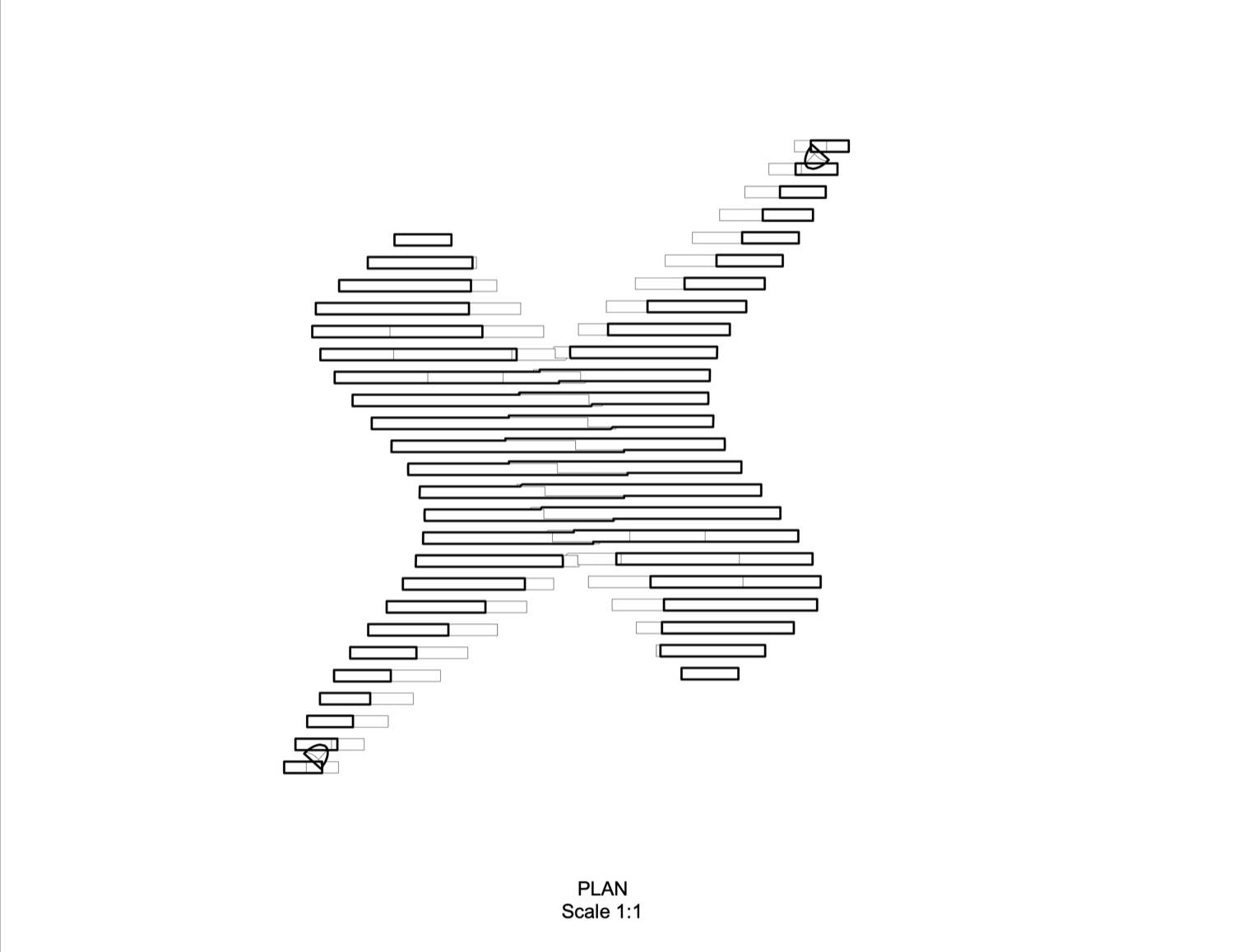 Plan, scale 1:1